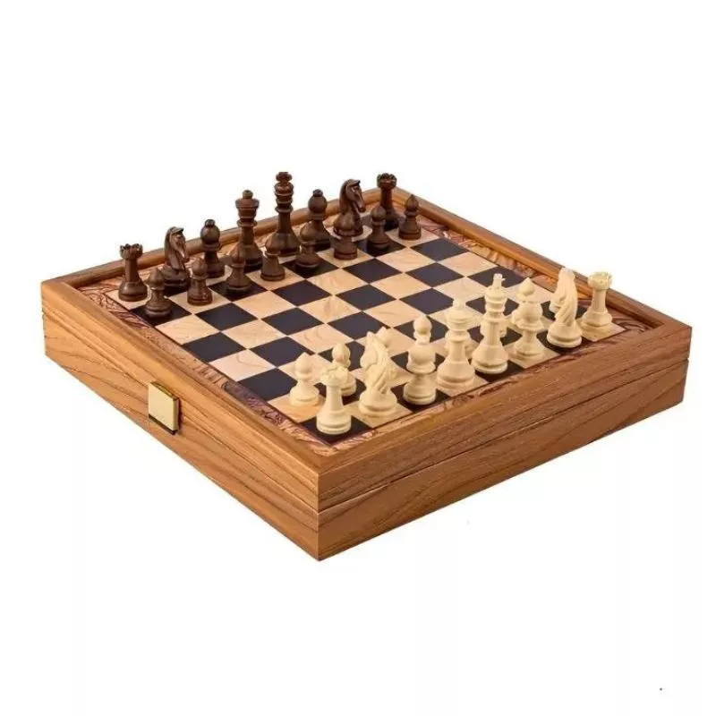 2 in 1 Joc de table si joc de sah Caseta 27x27cm Design Traditional [1]