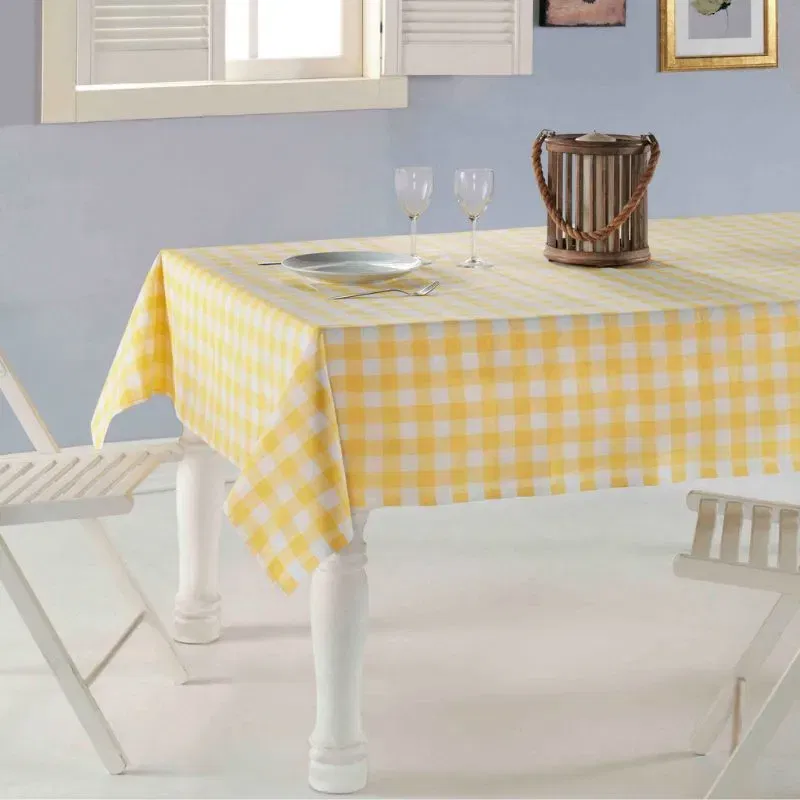 Fata de masa in carouri Alb si Galben [1]