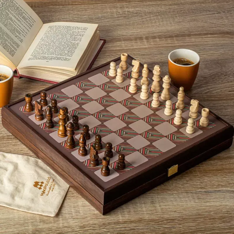 4 in 1 Joc de table joc de sah Ludo si Snakes Caseta 34x34cm Design Retro [4]