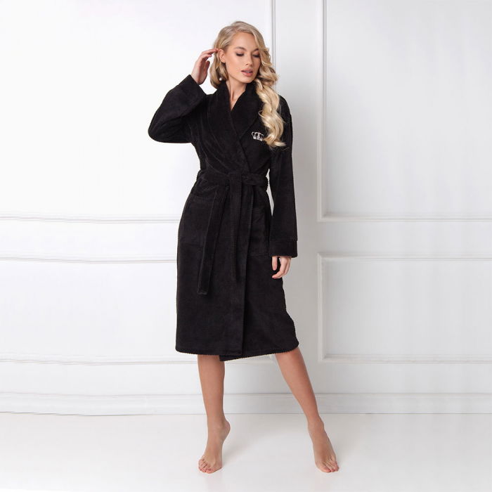 Halat de baie dama Kate negru [1]