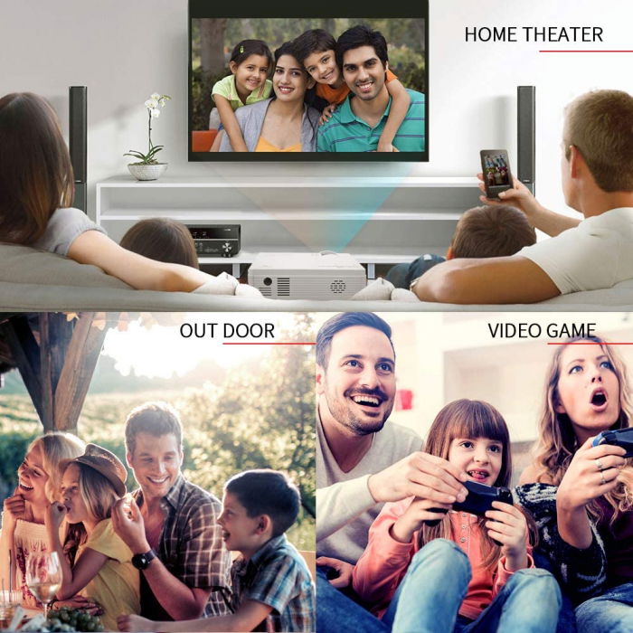 Mini Videoproiector LED Vankyo Leisure 3, 3600 Lumeni, Geanta transport si Telecomanda [4]