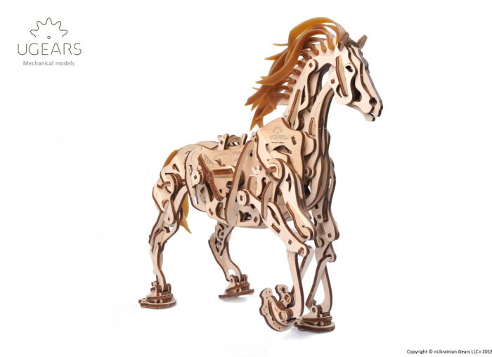 Puzzle 3D Cal Bionic din lemn Ugears [10]