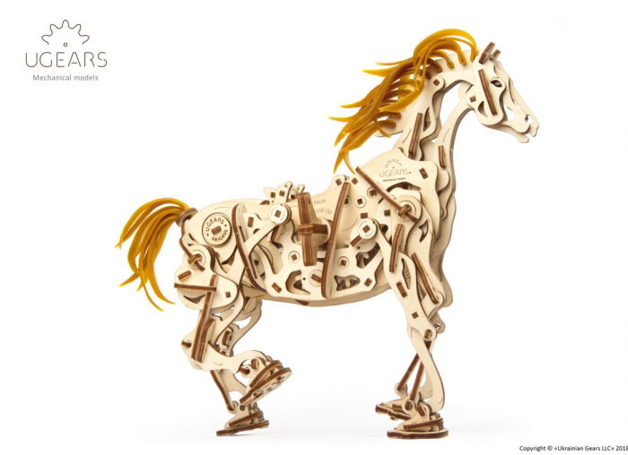 Puzzle 3D Cal Bionic din lemn Ugears [9]