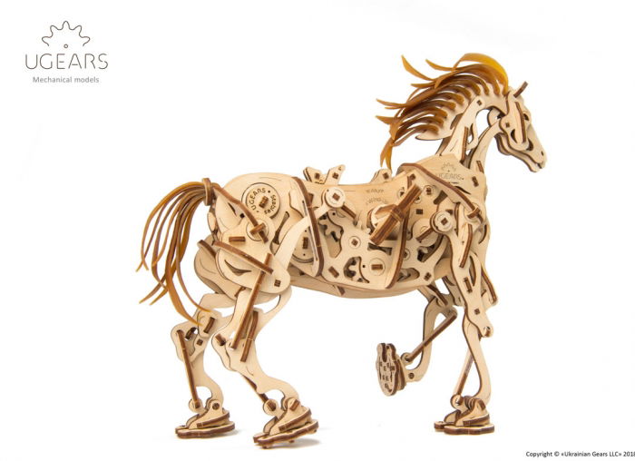 Puzzle 3D Cal Bionic din lemn Ugears [11]