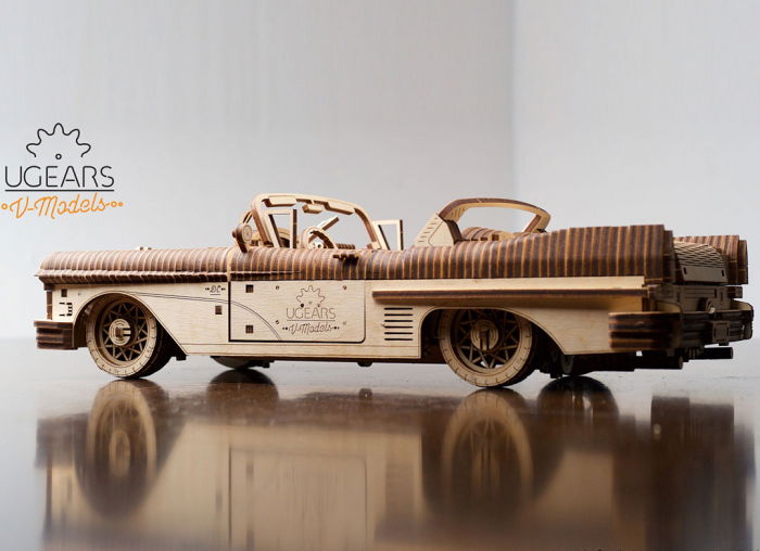 Puzzle 3D Dream Cabriolet VM-05 din lemn Ugears [9]
