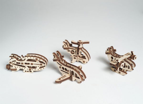 Puzzle 3D Fidget Avioane din Lemn Ugears [2]