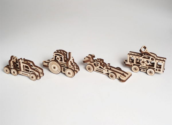 Puzzle 3D Fidget Vehicule din Lemn Ugears [4]