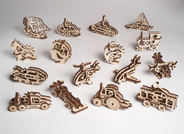 Puzzle 3D Fidget Nave Maritime din Lemn Ugears [9]