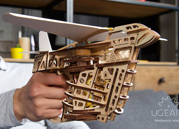 Puzzle 3D Flight Starter din lemn Ugears [5]