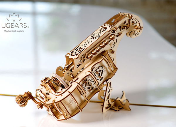 Puzzle 3D Instrument Muzical - Vioara din Lemn Ugears [4]