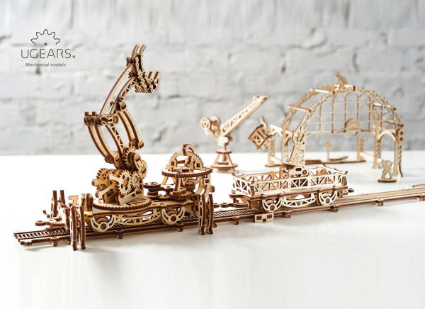 Puzzle 3D Macara pe Sine din Lemn Ugears [7]