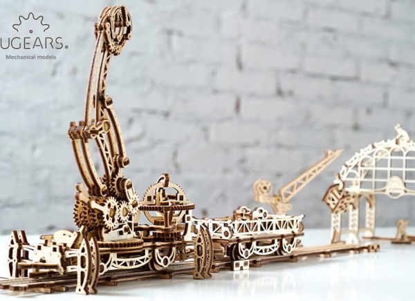 Puzzle 3D Macara pe Sine din Lemn Ugears [28]