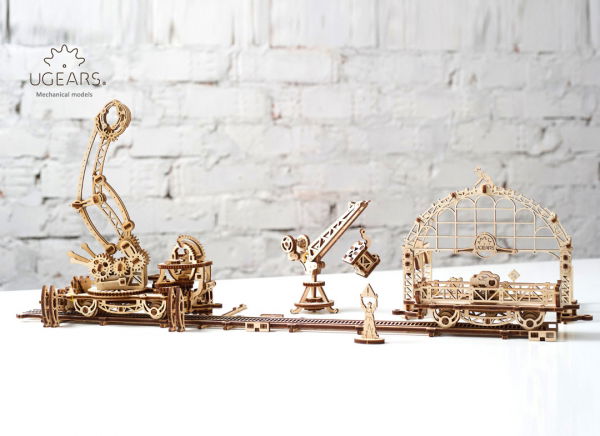 Puzzle 3D Macara pe Sine din Lemn Ugears [5]
