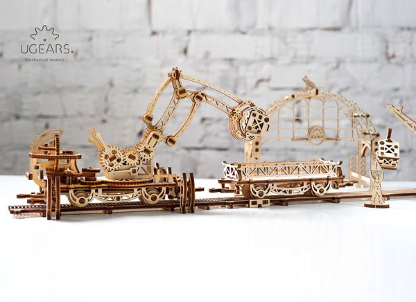 Puzzle 3D Macara pe Sine din Lemn Ugears [10]