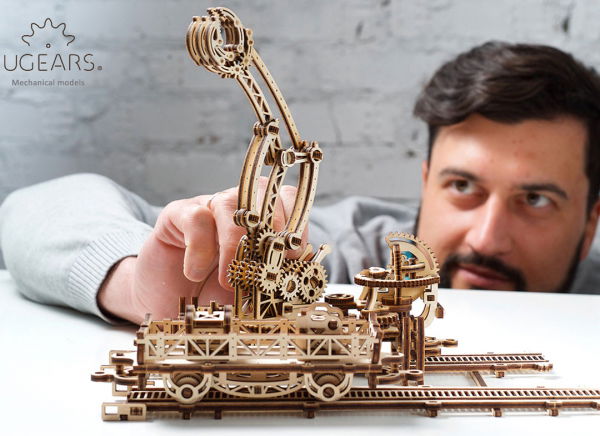 Puzzle 3D Macara pe Sine din Lemn Ugears [3]