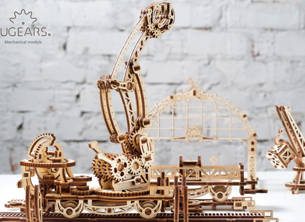 Puzzle 3D Macara pe Sine din Lemn Ugears [8]