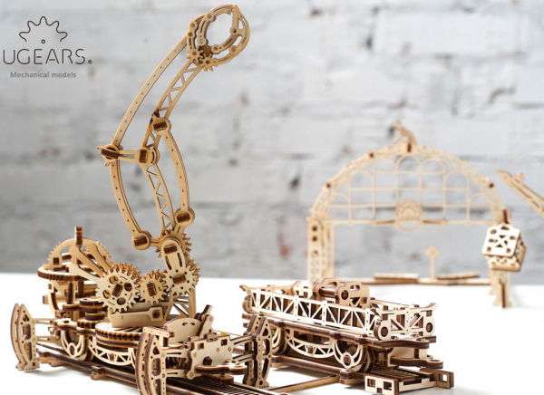 Puzzle 3D Macara pe Sine din Lemn Ugears [13]