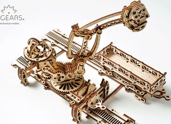 Puzzle 3D Macara pe Sine din Lemn Ugears [14]