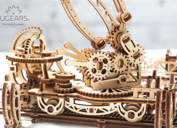 Puzzle 3D Macara pe Sine din Lemn Ugears [22]