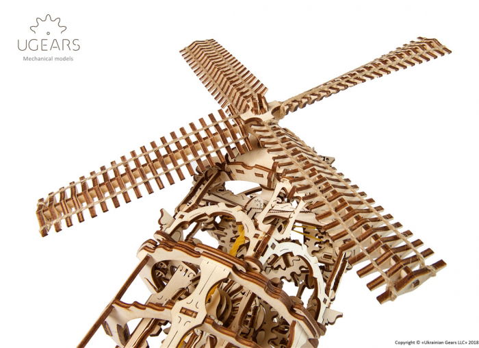 Puzzle 3D Moara de vant din lemn Ugears [6]