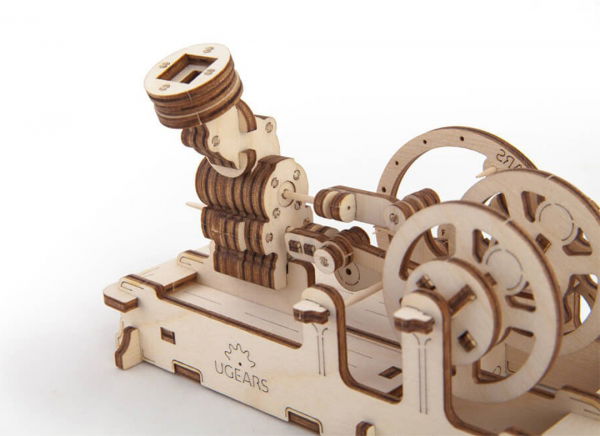Puzzle 3D Motor Pneumatic din Lemn Ugears [7]