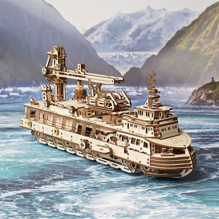 Puzzle 3D Nava de cercetare din lemn Ugears [3]