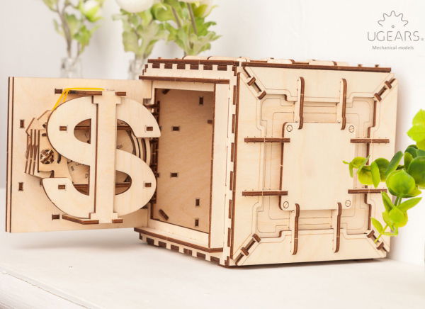 Puzzle 3D Seif din Lemn Ugears [16]