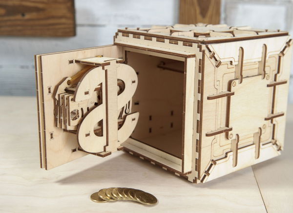 Puzzle 3D Seif din Lemn Ugears [23]