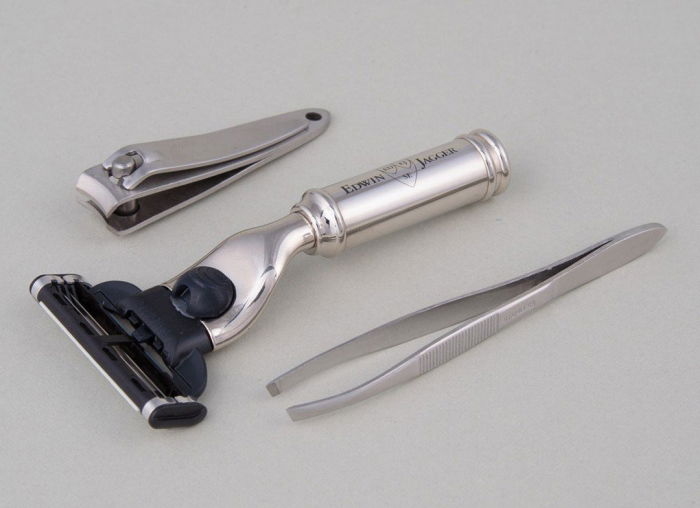Set cadou de calatorie cu Aparat de Ras cromat cu lama Gillette Fusion Proglide Edwin Jagger [2]