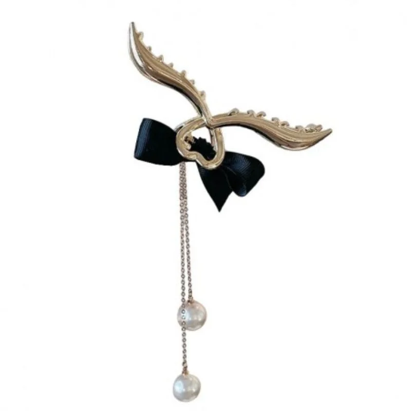 Agrafa de Par cu Fundita si Perle Decorative [4]