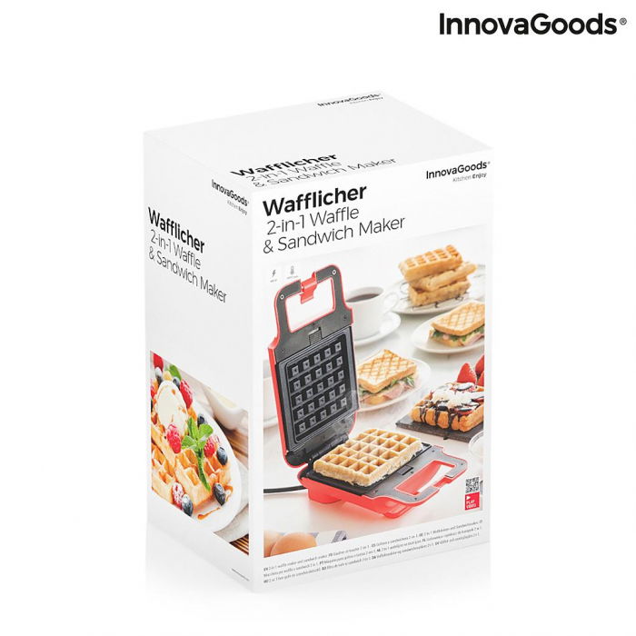 Aparat 2 in 1 Sandwich maker si Wafe, Breakfast kit [12]