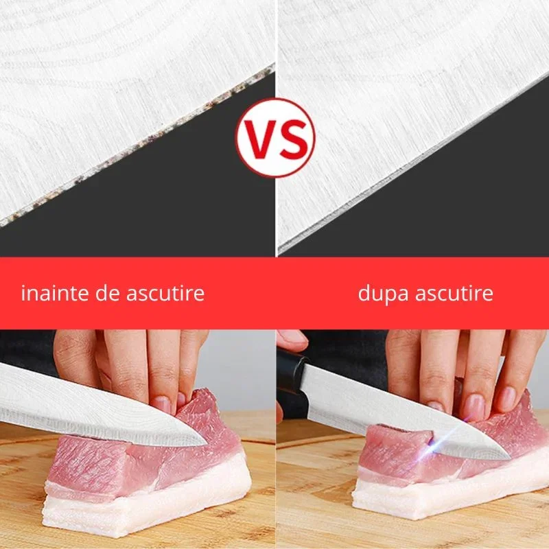 Ascutitor de cutite manual, cu baza antialunecare [10]