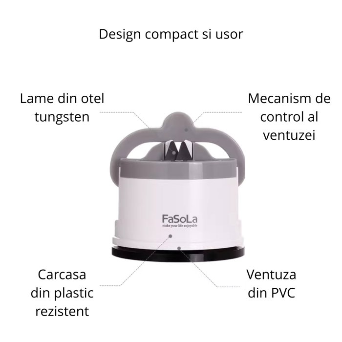 Ascutitor de cutite manual, cu baza antialunecare [8]