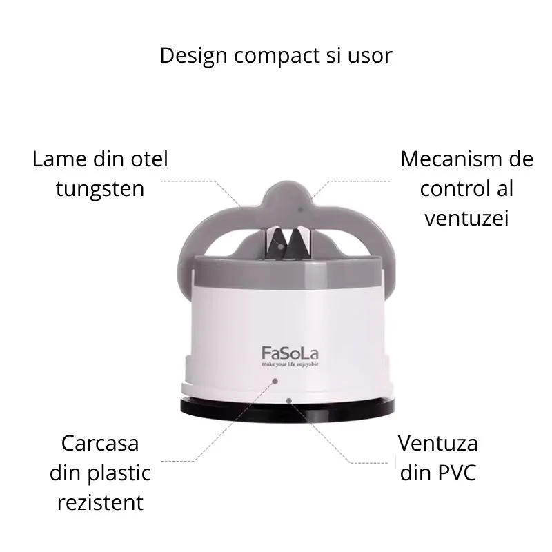 Ascutitor de cutite manual, cu baza antialunecare [8]