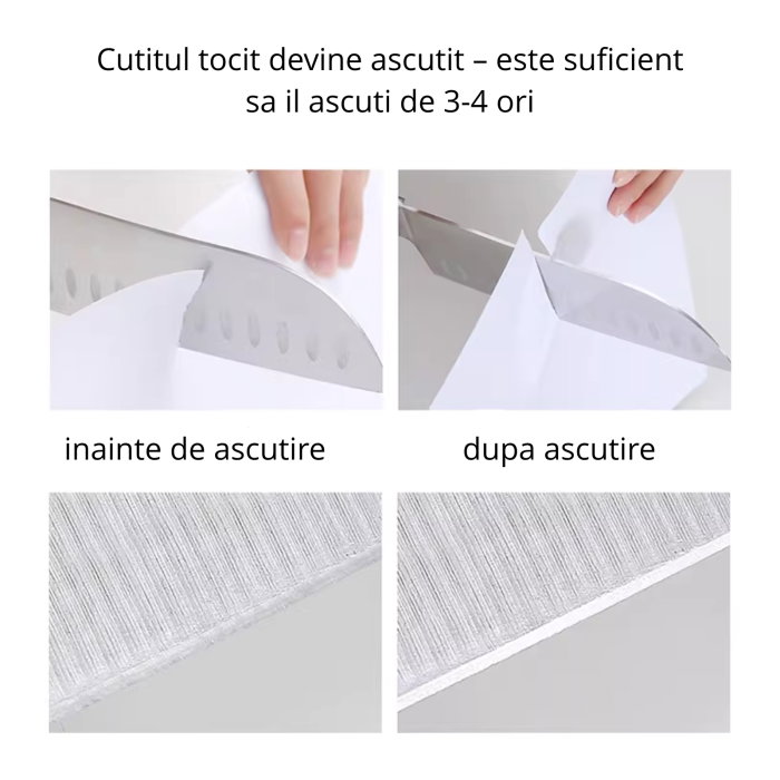 Ascutitor de cutite manual, cu baza antialunecare [6]