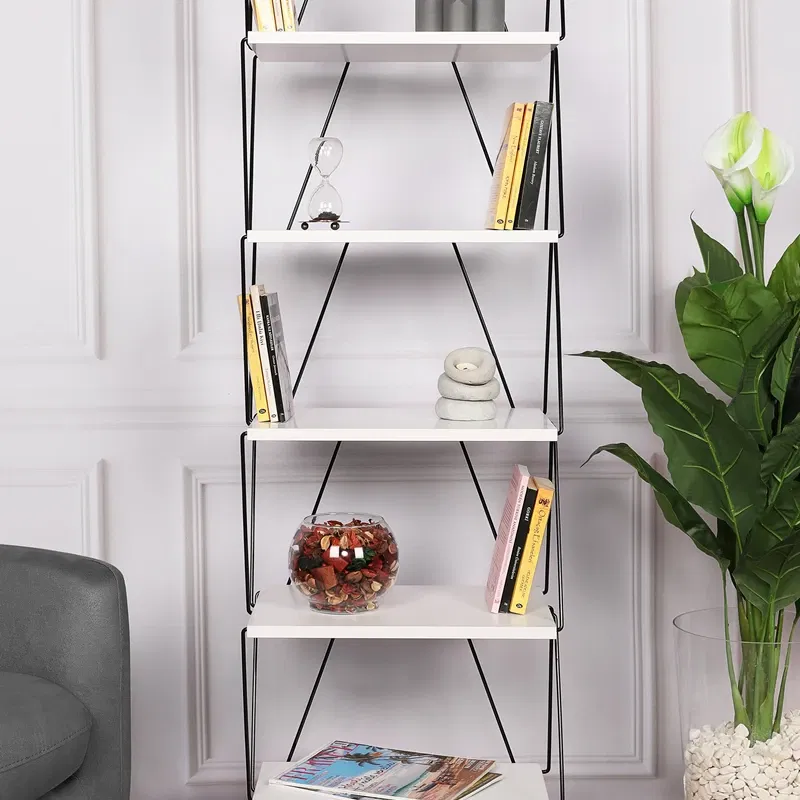 Balaban Biblioteca alba moderna cu rafturi, organizare eficienta [1]