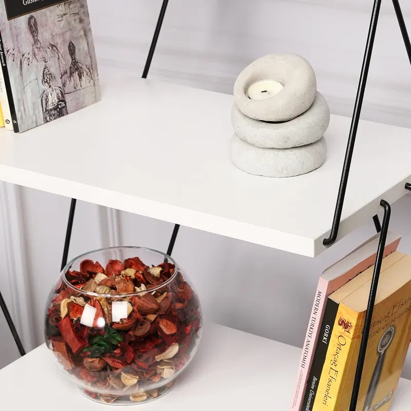 Balaban Biblioteca alba moderna cu rafturi, organizare eficienta [9]