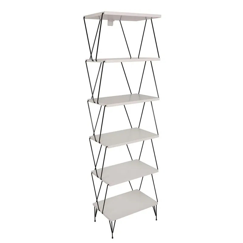 Balaban Biblioteca alba moderna cu rafturi, organizare eficienta [6]