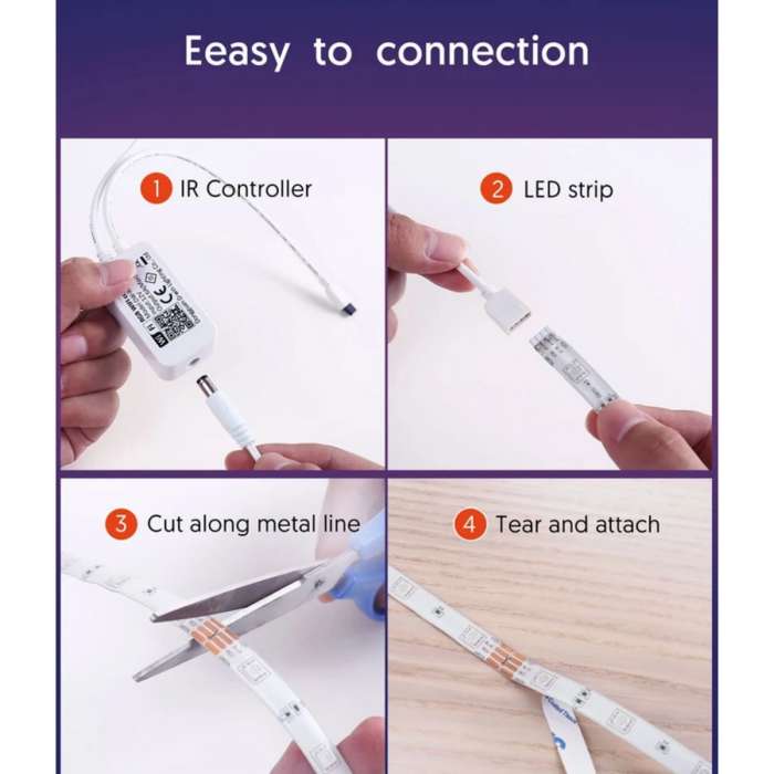 Banda LED Teckin, Picteaza camera in culori [8]