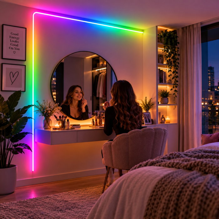 Banda luminoasa LED Neon RGB 5 m, USB, Control prin Aplicatie si Telecomanda [1]