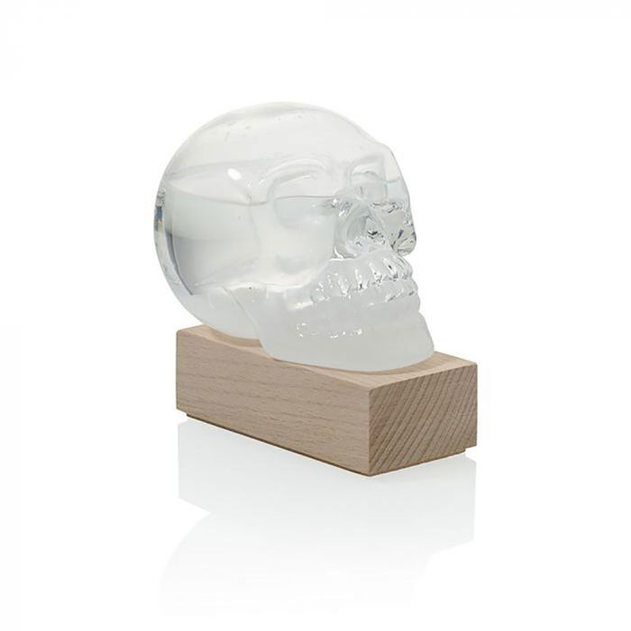 Barometru Craniu cu stativ din lemn [4]