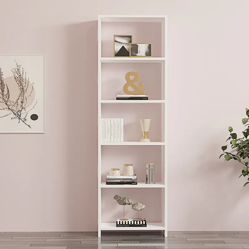 Biblioteca New, alb, spatii deschise, design minimalist, 160 cm [1]