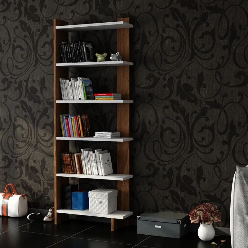 Biblioteca Order alb, nuc, compartimentata, fixare pe perete [1]