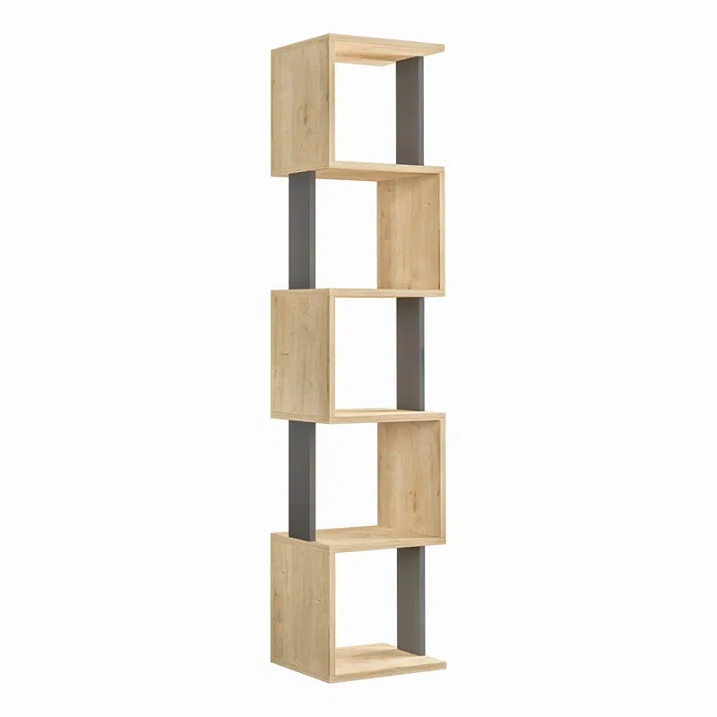 Biblioteca Piri, stejar Sonoma, antracit, cu rafturi si design compact, 161 cm [2]