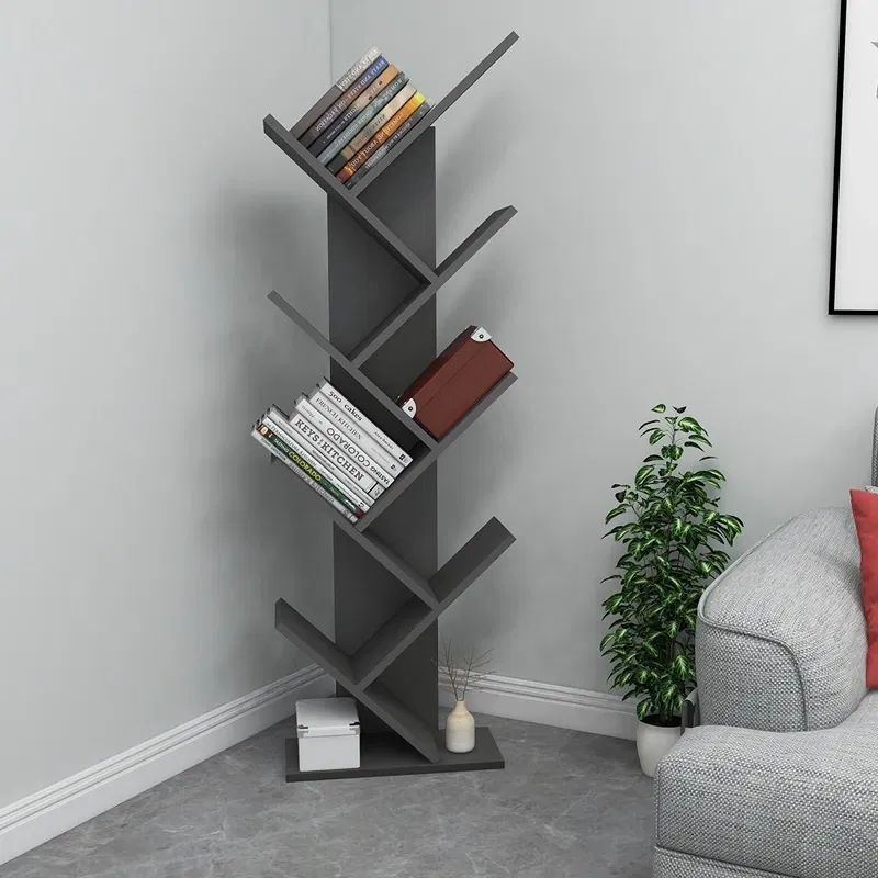 Biblioteca suspendata antracit, design modern 46x128,5 cm [5]