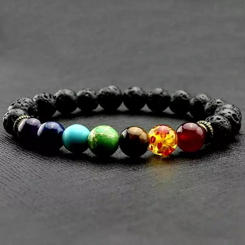 Bratara energetica aromaterapie, 7 Chakre, roca vulcanica [9]