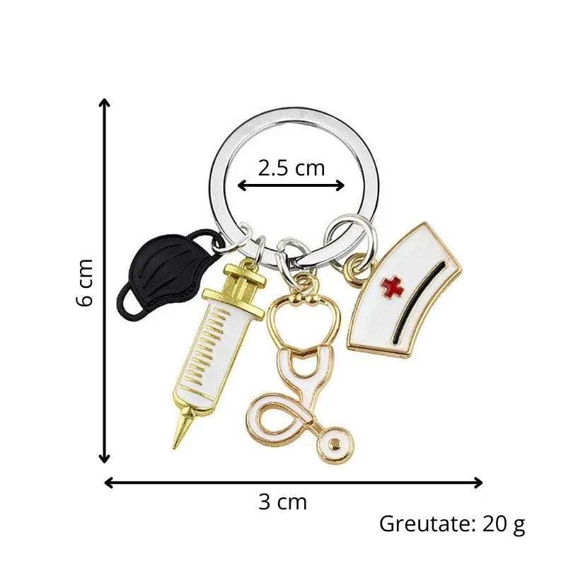 Breloc doctor cu simboluri medicale [4]
