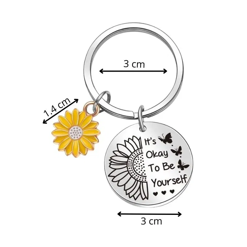 Breloc motivational cu floare [6]