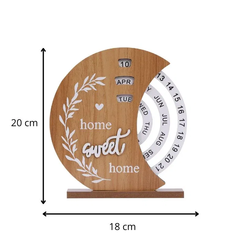 Calendar rotativ din lemn Home Sweet Home [10]