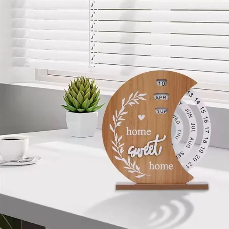 Calendar rotativ din lemn Home Sweet Home [5]